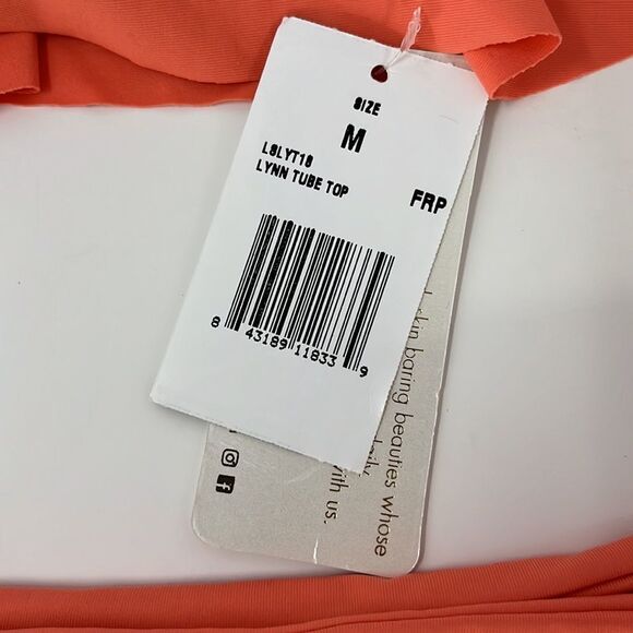 L Space Lynn Ruffled Top and Sandy Bottom in Coral Size Medium - Picture 5 of 8